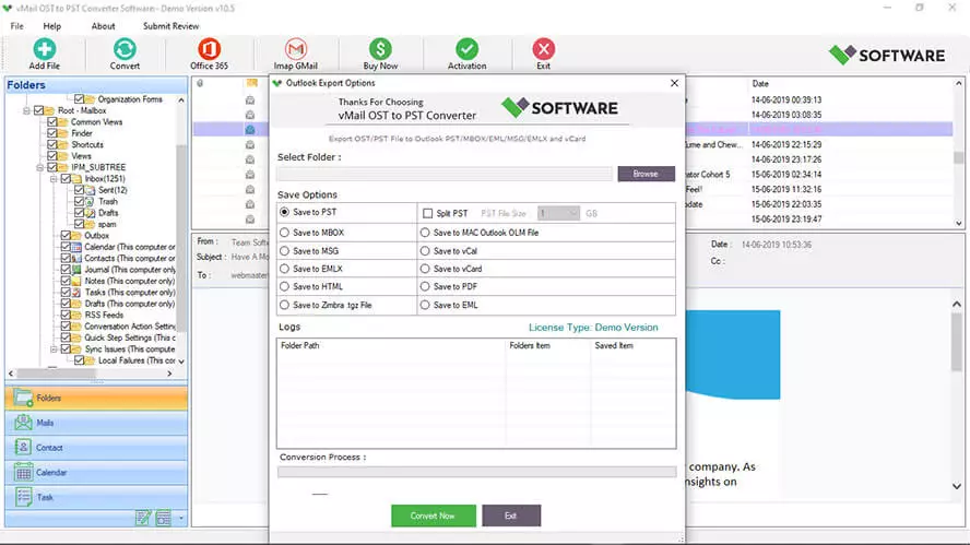 OST 2 PST Freeware Software-Extract OST File & Convert Outlook OST to PST